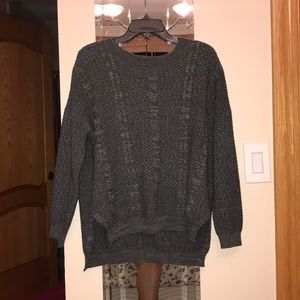 Grey knitted sweater
